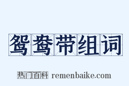 鸳鸯带组词是什么意思的图片